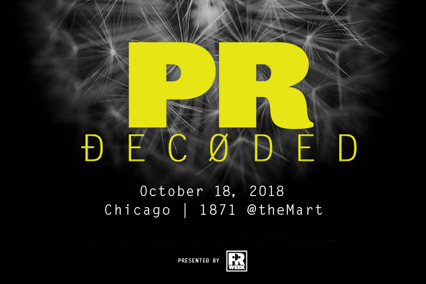 Five Blocks to Present at 2018 PRWeek “PRDecoded” Conference in Chicago – Thursday, October 18