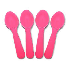 pink spoons
